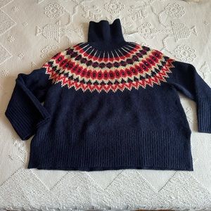 Gap 24/7 Split-Hem Fair Isle Sweater NWT